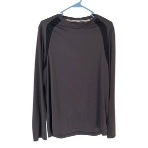 Reebok Activewear Long-Sleeve Gray Black Men's Medium